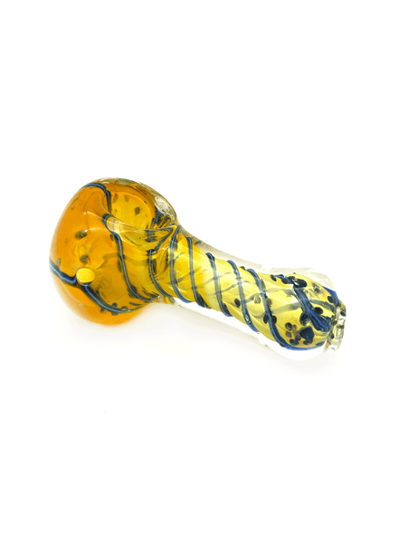 Yellow & Blue Swirl Hand Pipe